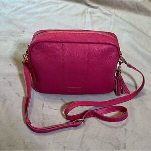 Pink Leather Crossbody Bag